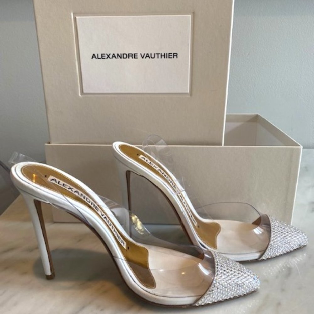 Alexandre Vauthier 100mm Crystal-Embellished Sling